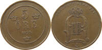SWEDEN 5 ÖRE Oscar II. (1872-1907) -
