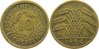 WEIMARER REPUBLIK 10 PFENNIG MINTING ERROR EDGE -