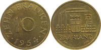 SAARLAND 10 FRANKEN 1954 SS+ 83.67 元  ＋  58.49 元 运费