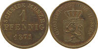 HESSEN DARMSTADT PFENNIG Ludwig III. 1848-1877. -