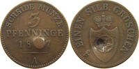 LIPPE GRAFSCHAFT 3 PFENNIG Paul Alexander Leopold 1820-1851 -