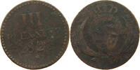 SACHSEN ALBERTINISCHE LINIE 3 PFENNIG Friedrich August I. der Starke (1694-1733) -