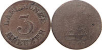 SACHSEN MEININGEN 3 KREUZER Bernhard Erich Freund 1803 bis 1866 -