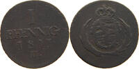 SACHSEN ALBERTINISCHE LINIE PFENNIG Friedrich August I. der Starke (1694-1733) -