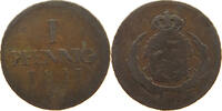 SACHSEN ALBERTINISCHE LINIE PFENNIG Friedrich August I. der Starke (1694-1733) -