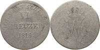 WÜRTTEMBERG 6 KREUZER Wilhelm I. (1816-1864) -