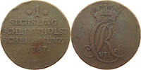 SCHLESWIG-HOLSTEIN KÖNIGLICHE LINIE SECHSLING Christian VII. 1784-1808. -