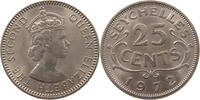 SEYCHELLES 25 CENTS Elizabeth II. (1952-2022) -
