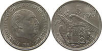 SPAIN 5 PESETAS 1957 65 FRANCISCO FRANCO (1939-1975) VZ 58.57 元  ＋  58.49 元 运费