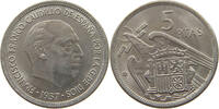 SPAIN 5 PESETAS 1957 69 FRANCISCO FRANCO (1939-1975) VZ- 58.57 元  ＋  58.49 元 运费