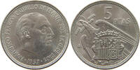 SPAIN 5 PESETAS 1957 75 FRANCISCO FRANCO (1939-1975) VZ 66.94 元  ＋  58.49 元 运费