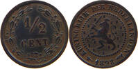 NETHERLANDS 1/2 CENT WILHELMINA 1890-1948 -