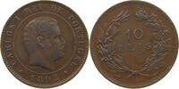 PORTUGAL 10 REIS CARLOS I. (1889-1908) -