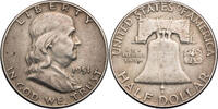 USA ½ Dollar Franklin Half Dollar - Kursmünze (1948-1963) -