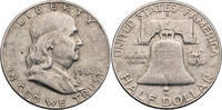 USA 1/2 Dollar Franklin Half Dollar - Kursmünze (1948-1963) -