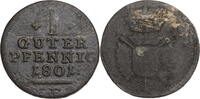 Hessen-Kassel, Kurfürstentum 1 guter Pfennig Wilhelm II. (1821-1847) - Kursmünze (1787-1803) -