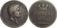 Königreich beider Sizilien 10 Tornesi Ferdinand II. (1830-1859) - Kursmünze (1839-1851) -
