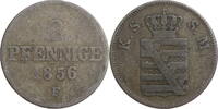 Sachsen, Albertinische Linie 2 Pfennige Johann I. (1854-1873) - Kursmünze (1855-1859) -