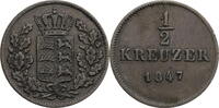 Württemberg ½ Kreuzer Wilhelm I. (1816-1864) -