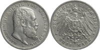 Kaiserreich, Württemberg 3 Mark Wilhelm II. (1891 bis 1918) - Kursmünze (1908-1914) -
