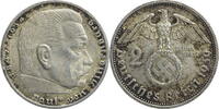 Drittes Reich 2 Reichsmark Hindenburg - Kursmünze (1936-1939) -