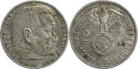 Drittes Reich 2 Reichsmark Hindenburg - Kursmünze (1936-1939) -