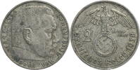 Drittes Reich 2 Reichsmark Hindenburg - Kursmünze (1936-1939) -