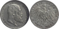 Kaiserreich, Württemberg 3 Mark Wilhelm II. (1891 bis 1918) - Kursmünze (1908-1914) -