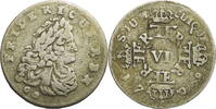 Preussen, Königreich 6 Gröscher 1709 CG Friedrich I. (1701-1713) ss 376.52 元 含税 ＋  125.51 元 运费