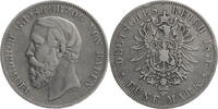 Kaiserreich, Baden 5 Mark Grossherzog Friedrich von BΛDEN (1856-1907) - A ohne Querstrich -