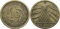 Weimarer Republik 10 Rentenpfennig Kursmünze (1923-1924) -
