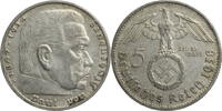 Drittes Reich 5 Reichsmark Hindenburg - Kursmünze (1936-1939) -