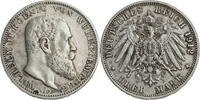 Kaiserreich, Württemberg 3 Mark Wilhelm II. (1891 bis 1918) - Kursmünze (1908-1914) -