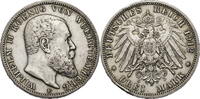 Kaiserreich, Württemberg 3 Mark Wilhelm II. (1891 bis 1918) - Kursmünze (1908-1914) -