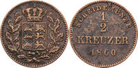 Württemberg, Königreich 1/2 Kreuzer Wilhelm (1816-1864) -