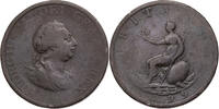 Großbritannien ½ Penny 1799 George III. (1760-1820) - Kursmünze schön 125.51 元 含税 ＋  125.51 元 运费
