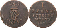 Braunschweig-Calenberg-Hannover 1 Pfennig 1806 GFM Georg III. (1760–1820... 66.94 元 含税 ＋  125.51 元 运费