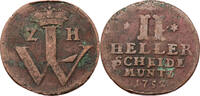 Hessen-Kassel, Landgrafschaft 2 Heller Wilhelm VIII. (1751-1760) -