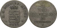 Sachsen, Albertinische Linie 2 Neugroschen (20 Pfennig) Johann (1854–1873) - Kursmünze (1841-1856) -