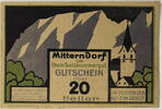Mitterndorf im Steir. Salzkammergut 20 Heller Gutschein über 20 Heller -