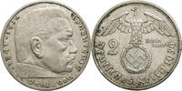 Drittes Reich 2 Reichsmark Paul von Hindenburg - Kursmünze (1936-1939) -