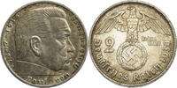 Drittes Reich 2 Reichsmark Paul von Hindenburg - Kursmünze (1936-1939) -