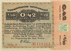 Wetzlar, Stadt 0,42 Mark Gold / 1/10 Dollar Wertbeständiger Notgeldschein -