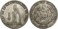 Guatemala 1/4 Quetzal Kursmünze (1926-1949) -