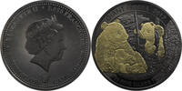Kamerun 1000 Francs CFA Giant Panda - mit Schwarz-Ruthenium-Veredelung und Teilvergoldung -