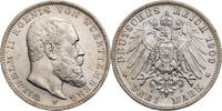 Kaiserreich, Württemberg 3 Mark Wilhelm II. (1891 bis 1918) - Kursmünze (1908-1914) -