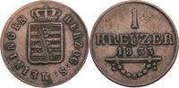 Sachsen-Meiningen 1 Kreuzer Bernhard Erich Freund (1803-1866) - Kursmünze (1832-1835) -