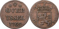 Niederlande, Overijssel 1 Duit Kursmünze (1741-1769) -