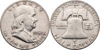 USA 1/2 Dollar Franklin Half Dollar - Kursmünze (1948-1963) -
