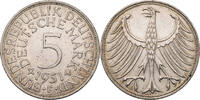 Bundesrepublik Deutschland 5 DM 1951 F Kursmünze ss-vz 83.67 元 含税 ＋  125.51 元 运费